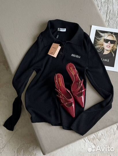 Кофта поло MIU MIU премиум