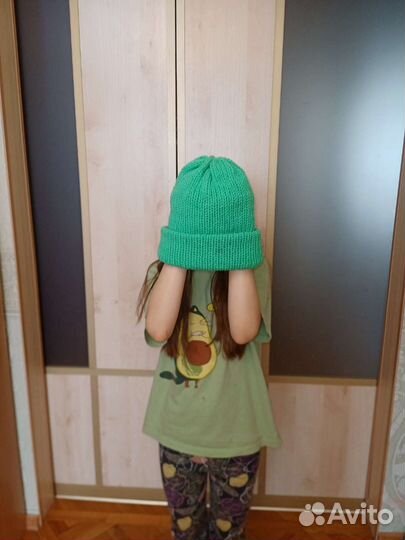 Шапка вязаная ручная работа
