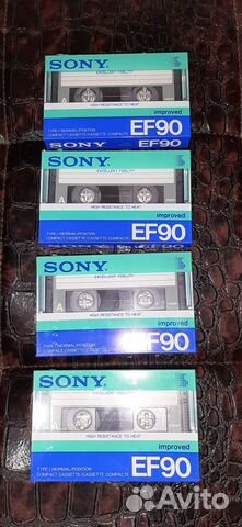 Аудиокассеты запечатанные sony EF 90 (япония )