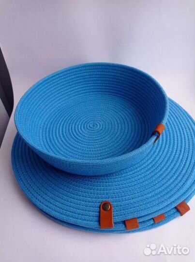 Набор кухонный 4 салфетки и хлебница