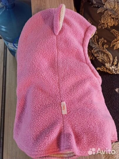 Шапка шлем розовый кот