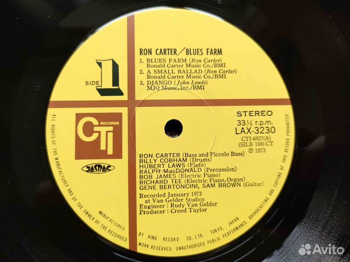 Ron Carter – Blues Farm – Japan 1978 OBI