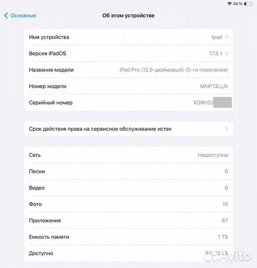 iPad pro 12.9 2021 m1 1tb sim