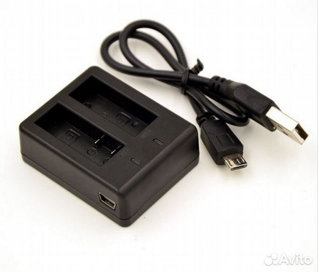 Зарядное устройство на 2 акк для экшн-камер sjcam