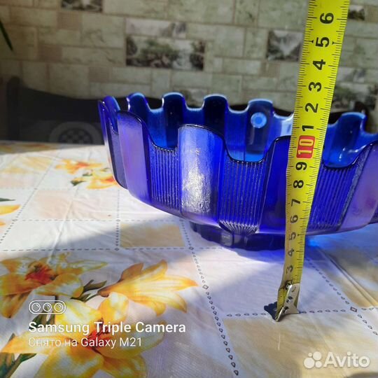 Салатник цветное стекло