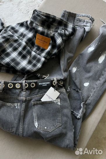 Balenciaga джинсы рваные