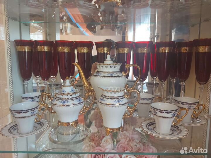 Сервиз кофейный Чехия богемия