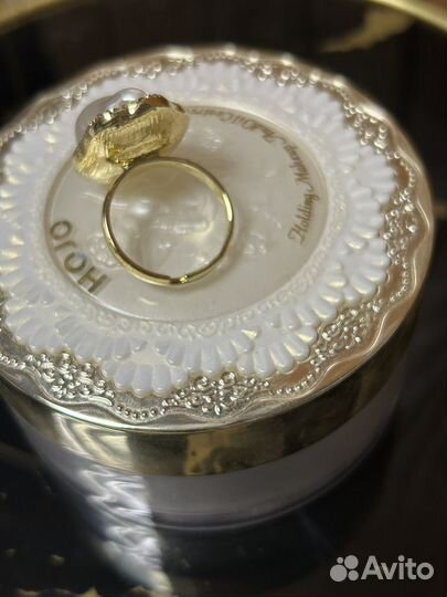 Кольцо с жемчугом бижутерия