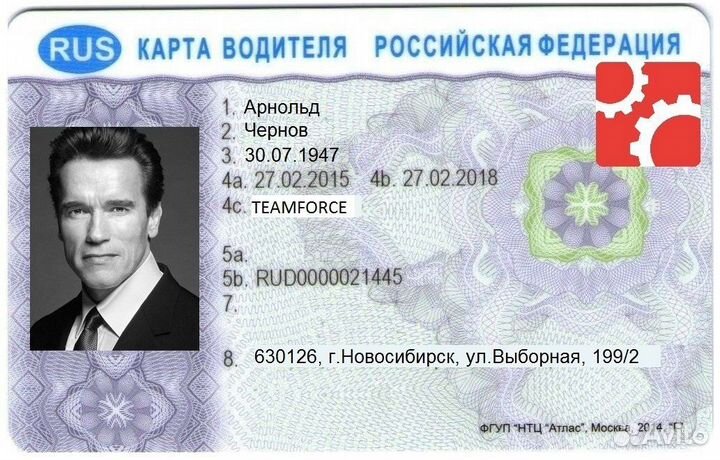 Карта водителя для тахографа скзи