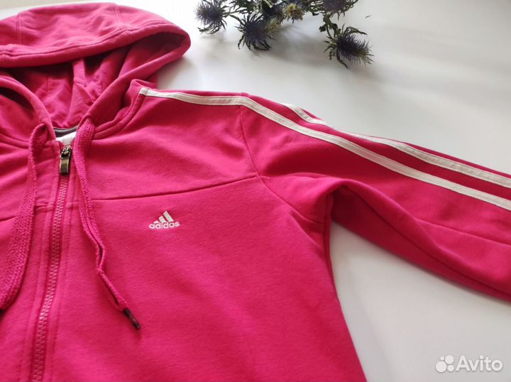 Толстовка adidas розовая винтаж S