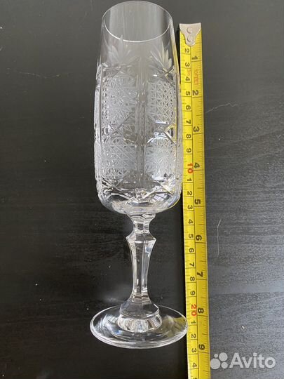 Хрустальные фужеры бокалы СССР чехословакия