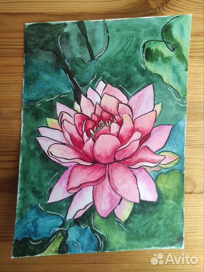 Ботанический скетч Акварель