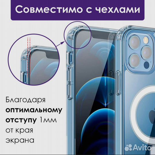 Защитное стекло для iPhone 11/XR/12/13/14/15/Pro