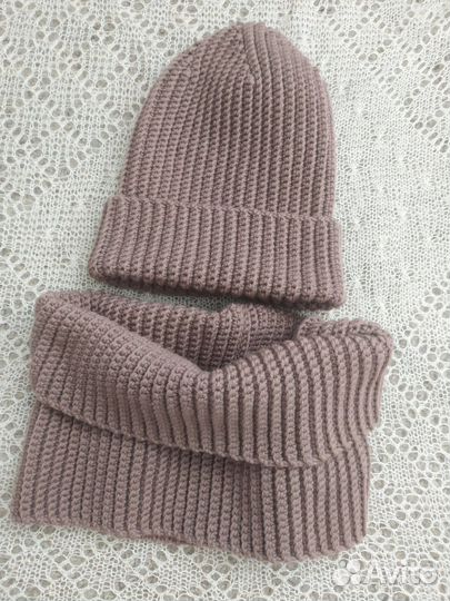 Шапка, комплект шапка +снуд