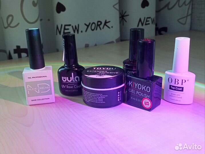 UV-лампа для маникюра+типсы и материалы