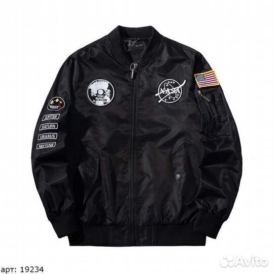 Бомбер Nasa Черный