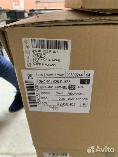 Литые диски оригинальны R18 VW Multivan T6