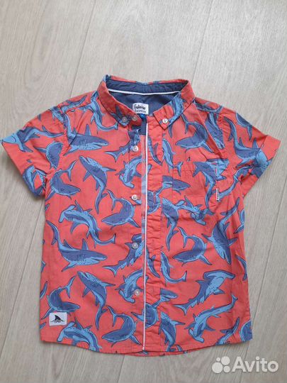 Рубашка, шорты, лонгслив р.110