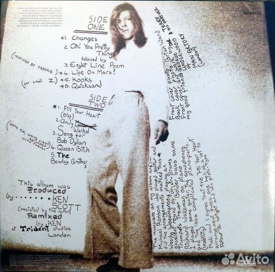 Виниловая пластинка David Bowie hunky dory (180 Gr