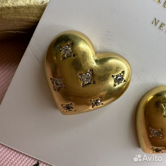 Серьги Kate Spade сердце пусеты