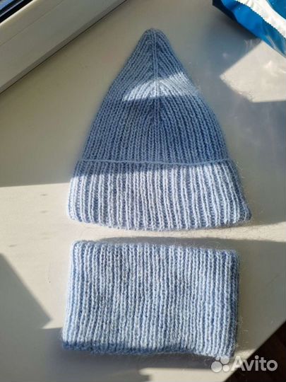 Шапка и снуд ручная работа 50-54