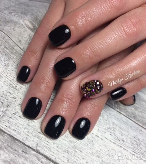 Маникюр с Luxio, shellac(шеллак), гель в центре