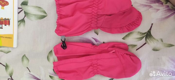 Шапка шлем, краги на молнии lassie журавлик