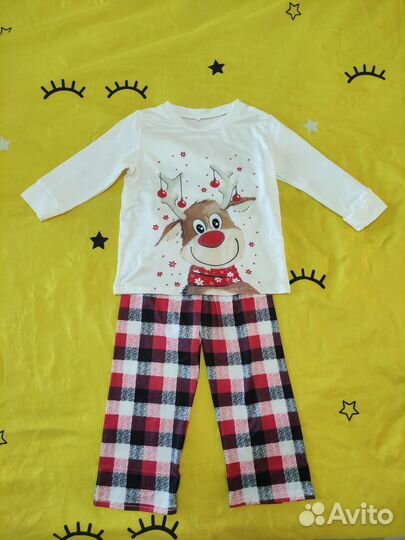 Пижамы новогодние family look