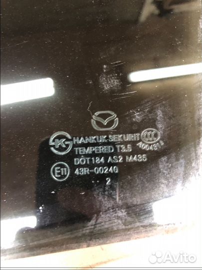 Стекло задней двери Mazda 3 BL 2009 - 2013