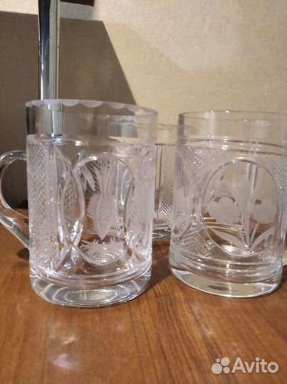 Пивная хрустальная кружка, есть 3 шт