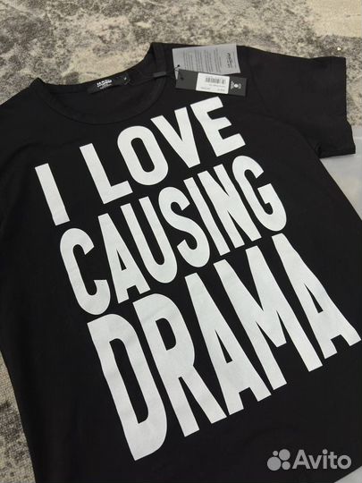 Футболка Jaded London Drama Slogan Tee чёрная