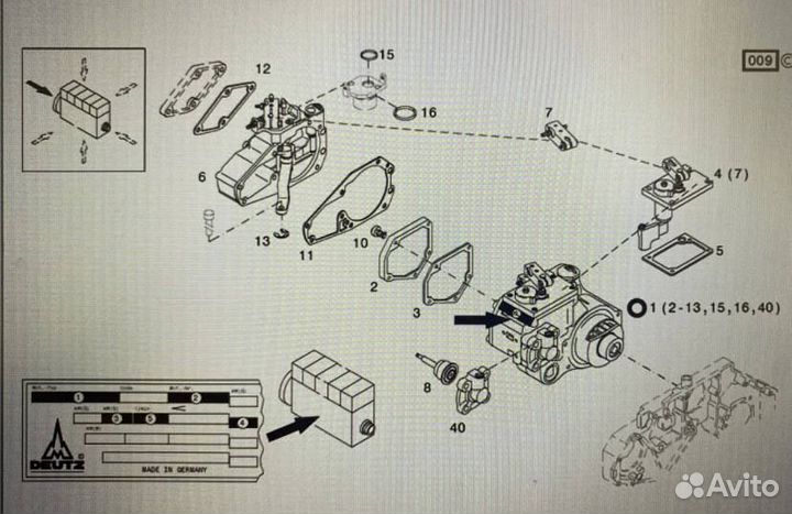 Регулятор оборотов Deutz на технику Fuchs 340