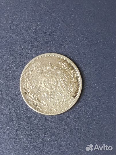 Монета 1/2 марки 1915 серебро