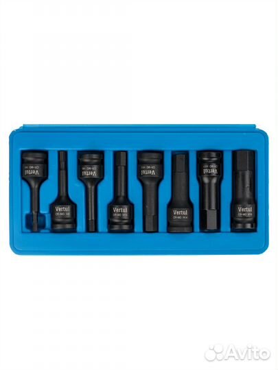 Набор ударных головок HEX 8 пр