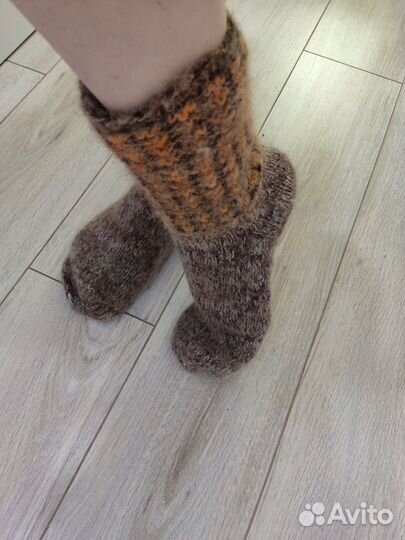 Носки из собачьей шерсти ручная работа