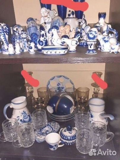 Фарфоровая посуда гжель