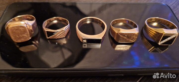 Мужские золотые печатки. 585 пр