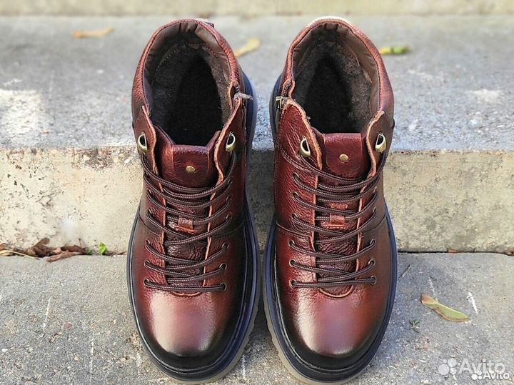 Ботинки зимние кожаные 40 41 42 43 44 45 размеры