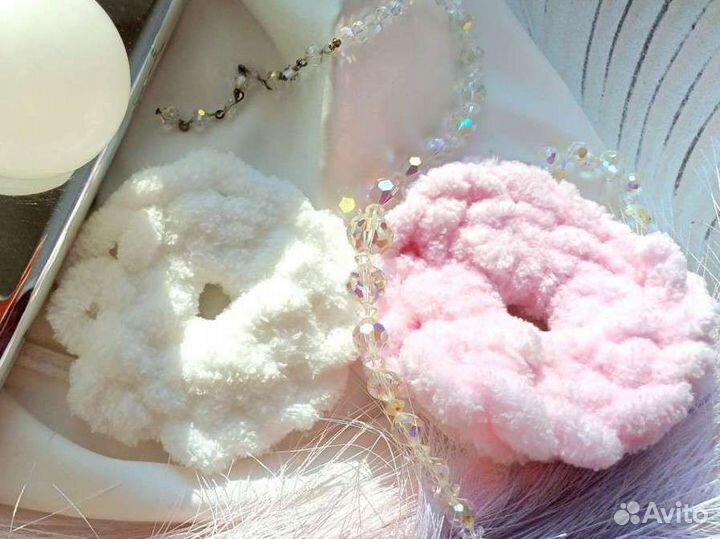 Скранчи резинки для волос набор 2 шт