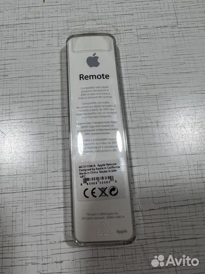 Пульт Apple Remote mc377zm/A; A1156