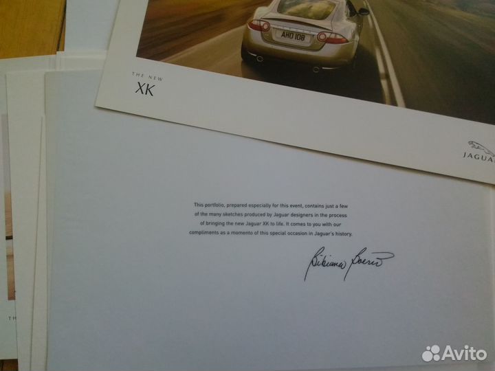Оригинальное портфолио Jaguar XK New (2006)