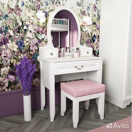 Детский туалетный столик + пуф