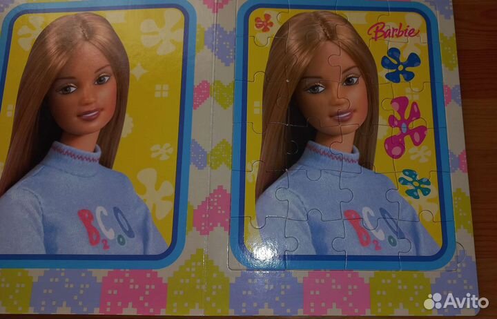 Книжка- мозаика, пазлы для девочек, Barbie