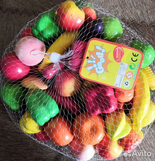 Набор детской посуды овощи фрукты