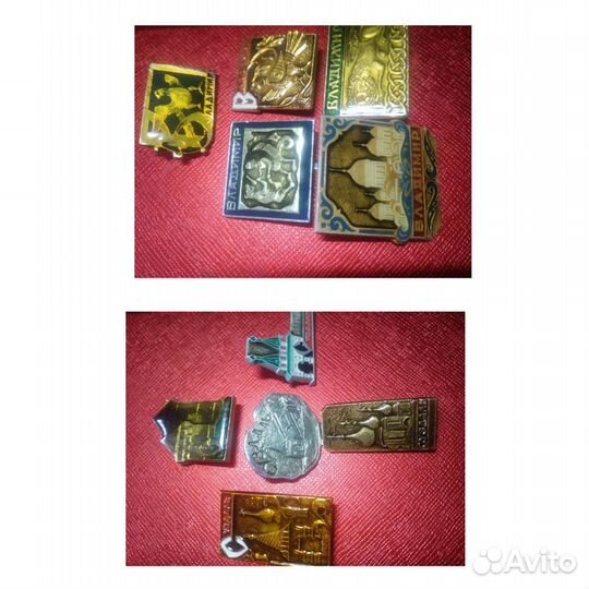 Значки Знаки тяжелые Чехов Москва Тула Олимпиада С