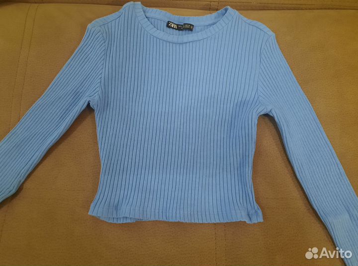 Zara укороченный лонгслив р.S