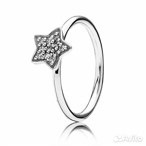 Pandora - серебряное кольцо "звезда"