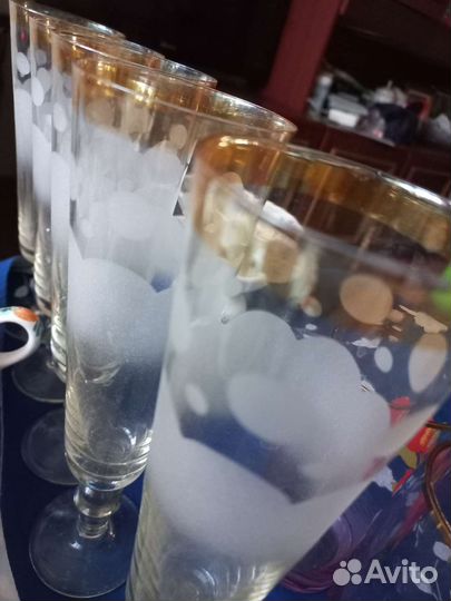 Фужеры цветное стекло СССР