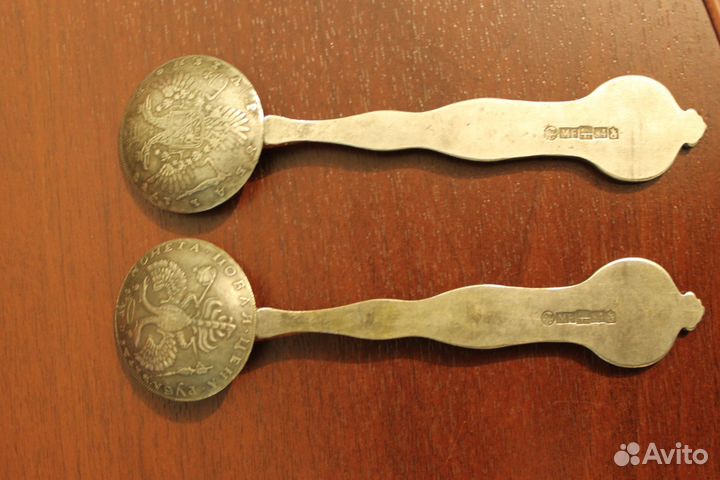 Ложки из копий редких царских монет 2шт