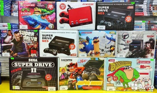 Sega Dendy приставки из 90х с играми 8 / 16 Bit
